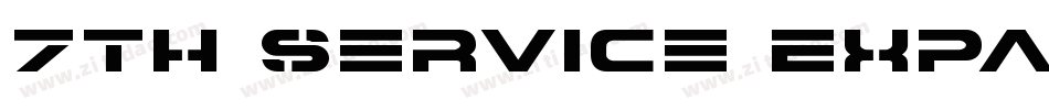 7th Service Expanded Italic字体转换